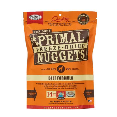 PRIMAL FREEZE DRIED NUGGETS BEEF RECIPE 14oz/397g