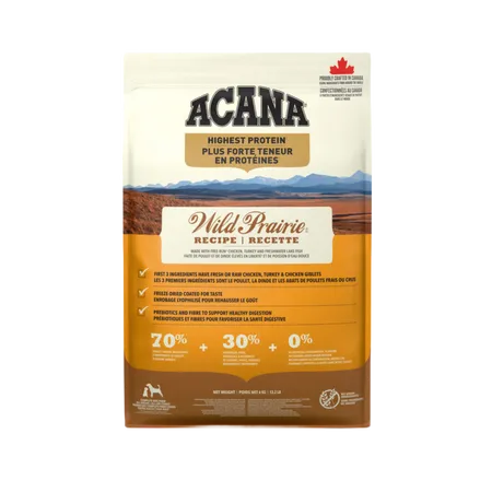 ACANA DOG HIGHEST PROTEIN WILD PRAIRIE 4.4lb/2kg
