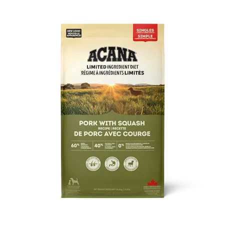 ACANA DOG SINGLES PORK &amp; SQUASH 23.8lb/10.8kg