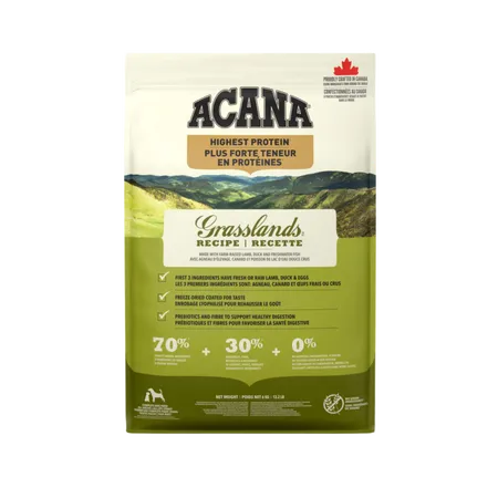 ACANA DOG HIGHEST PROTEIN GRASSLANDS 13.2lb/6kg