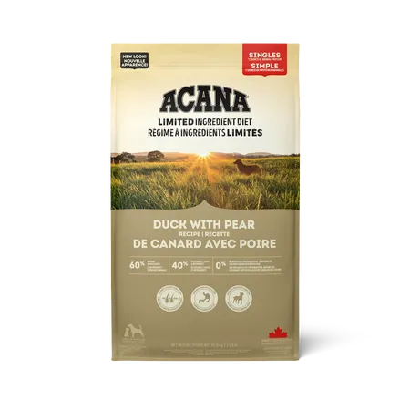 ACANA DOG SINGLES DUCK &amp; PEAR 4lb/1.8kg