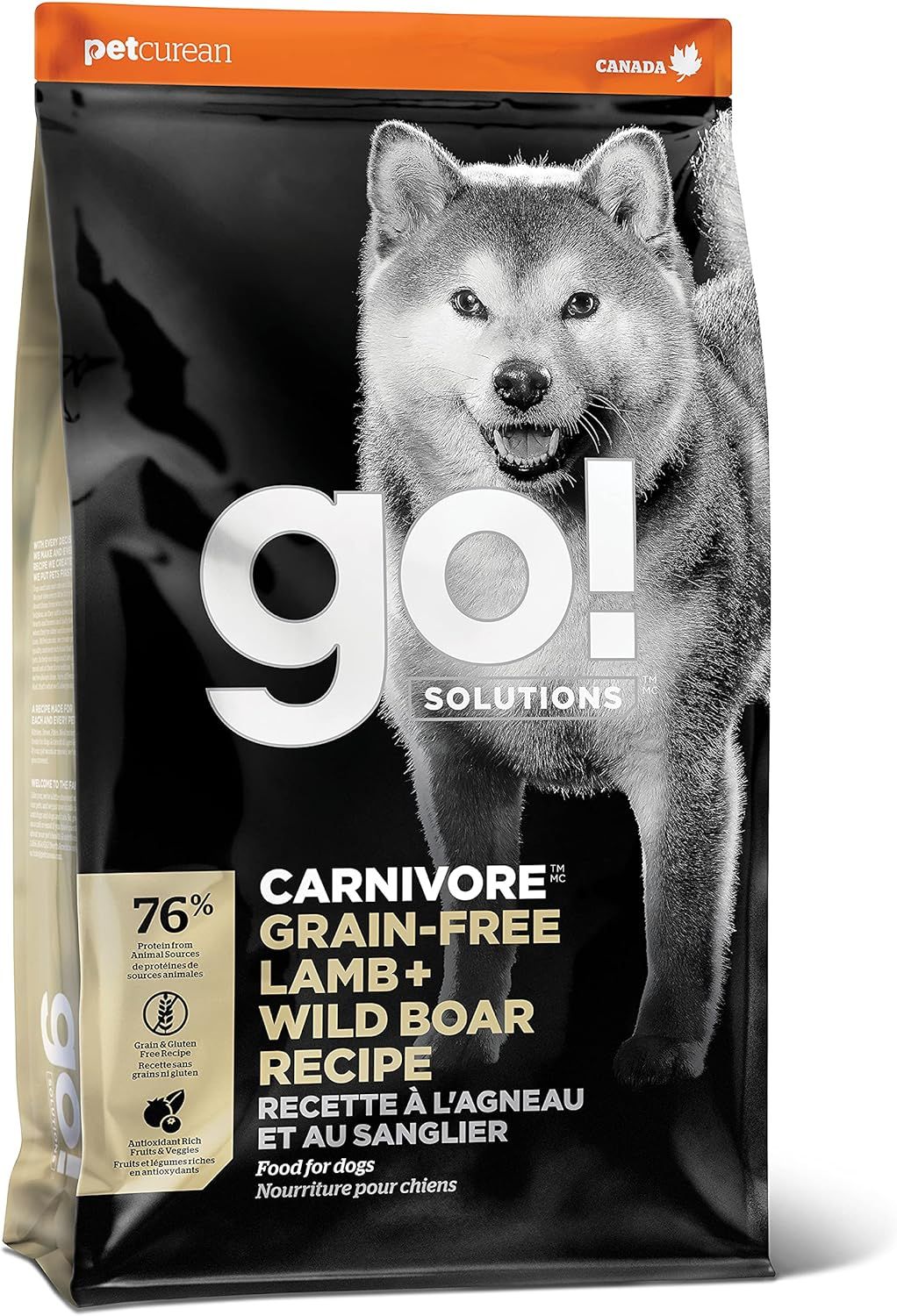 GO! DOG CARNIVORE LAMB &amp; WILD BOAR 3.5lb/1.6kg