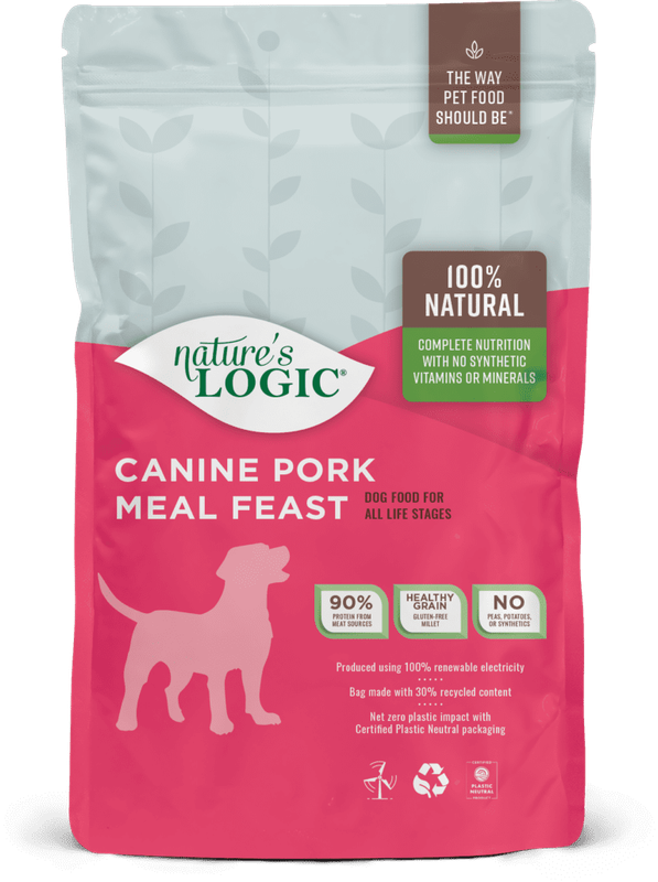 NATURE&#39;S LOGIC PORK MEAL FEAST 13lb/5.9kg