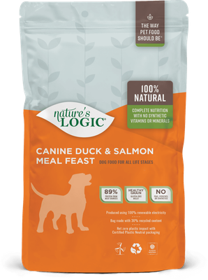 NATURE&#39;S LOGIC DUCK &amp; SALMON MEAL FEAST 4.4lb/2kg