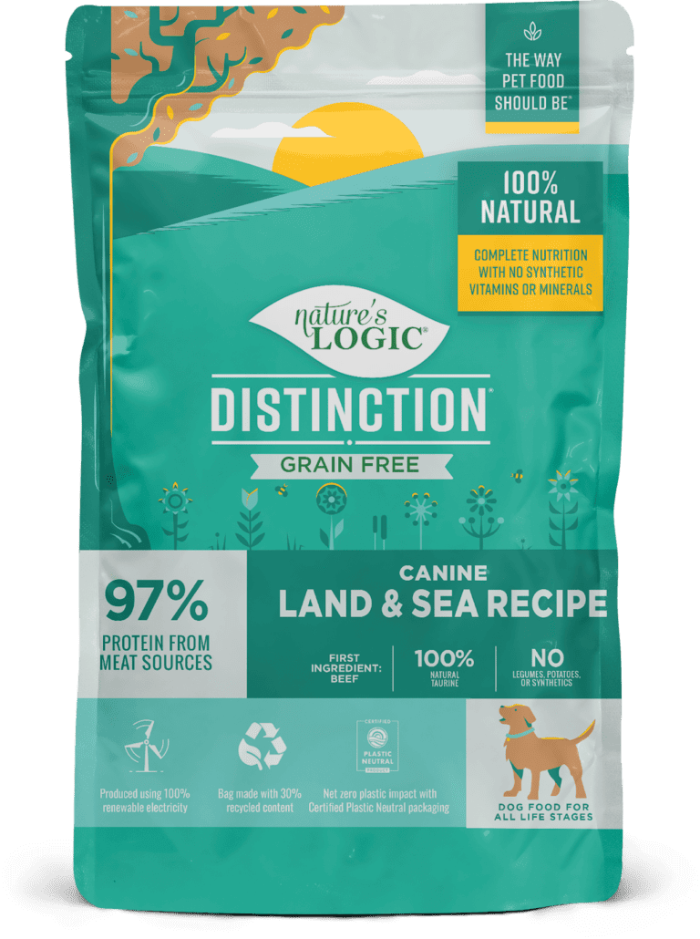 NATURE&#39;S LOGIC DISTINCTION GRAIN FREE LAND &amp; SEA RECIPE 24lb/10.8kg