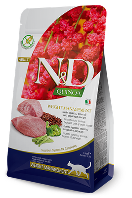 FARMINA N&amp;D CAT QUINOA WEIGHT MANAGEMENT LAMB 3.3lb/1.5kg