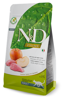 FARMINA N&amp;D CAT PRIME BOAR &amp; APPLE 3.3lb/1.5kg