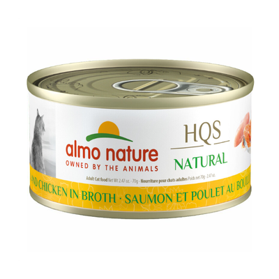 ALMO CAT NATURAL SALMON &amp; CHICKEN IN BROTH 2.47oz/70g