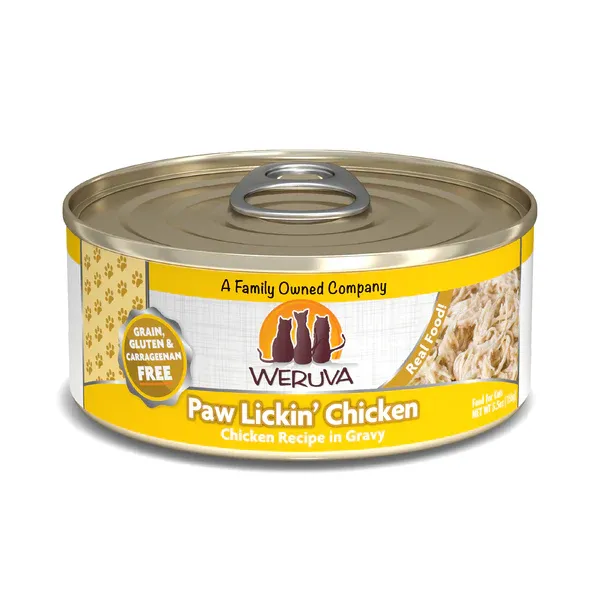 WERUVA CLASSIC CAT &#39;PAW LICKIN CHICKEN&#39; CHICKEN RECIPE IN GRAVY 5.5oz/155g