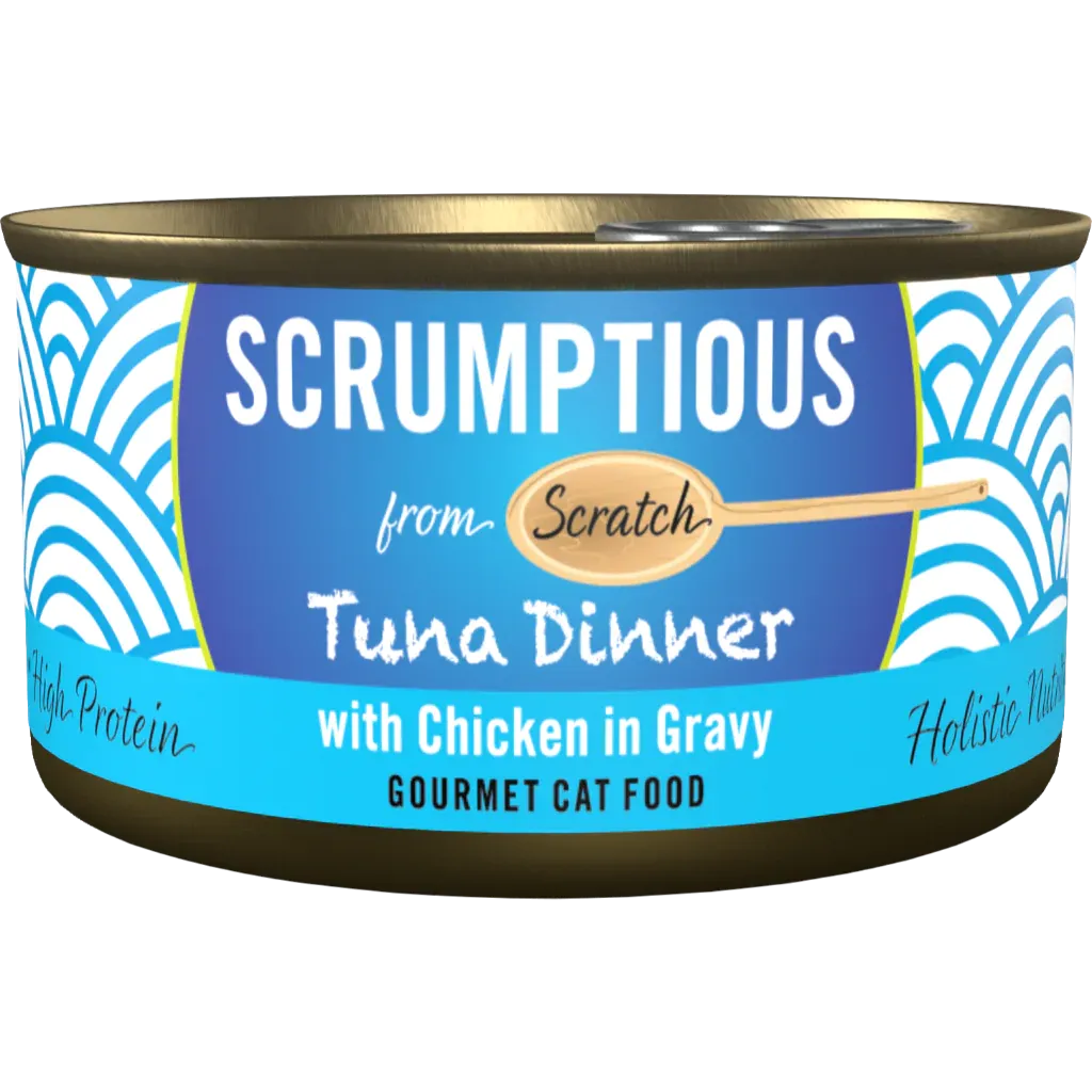 SCRUMPTIOUS CAT TUNA DINNER WITH CHICKEN IN GRAVY 2.8oz/80g
