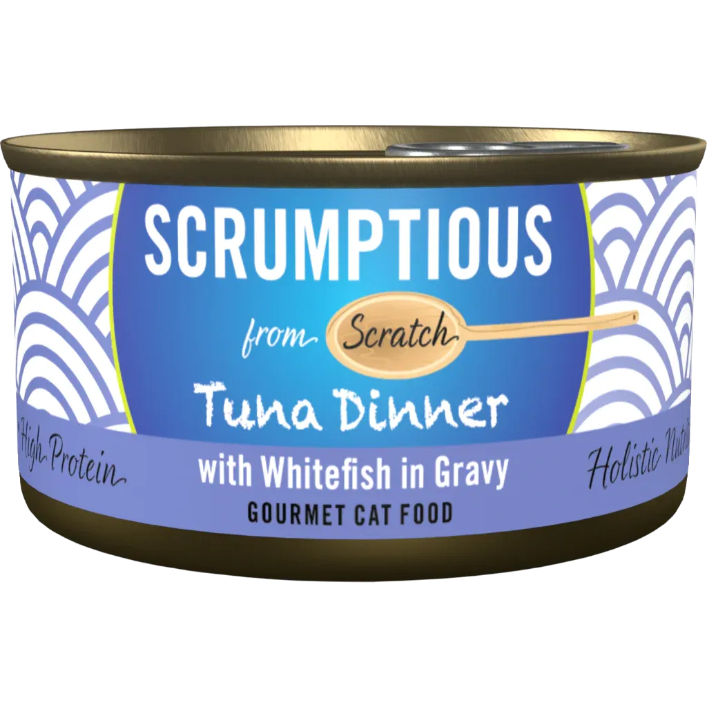 SCRUMPTIOUS CAT TUNA DINNER WITH WHITEFISH IN GRAVY 2.8oz/80g