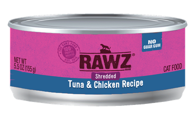 RAWZ CAT TUNA &amp; CHICKEN SHREDDED 5.5oz/155g