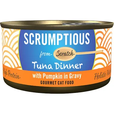 SCRUMPTIOUS CAT TUNA DINNER WITH PUMPKIN IN GRAVY 2.8oz/80g