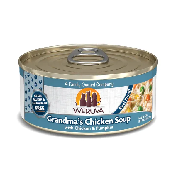 WERUVA CLASSIC CAT &#39;GRANDMAS CHICKEN SOUP&#39; WITH CHICKEN &amp; PUMPKIN 5.5oz/155g
