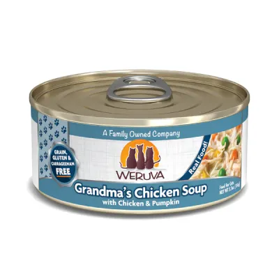 WERUVA CLASSIC CAT &#39;GRANDMAS CHICKEN SOUP&#39; WITH CHICKEN &amp; PUMPKIN 5.5oz/155g