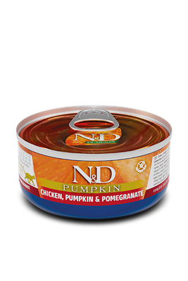 FARMINA N&amp;D CAT PUMPKIN CHICKEN &amp; POMEGRANATE 2.5oz/70g