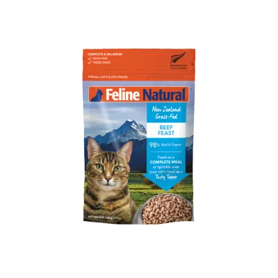 FELINE NATURAL FREEZE DRIED BEEF FEAST 11oz/320g