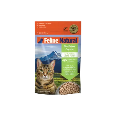 FELINE NATURAL FREEZE DRIED CHICKEN &amp; LAMB FEAST 11oz/320g