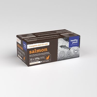 HEALTHY PAWS CAT SALMON DINNER 3.5oz/100g x12