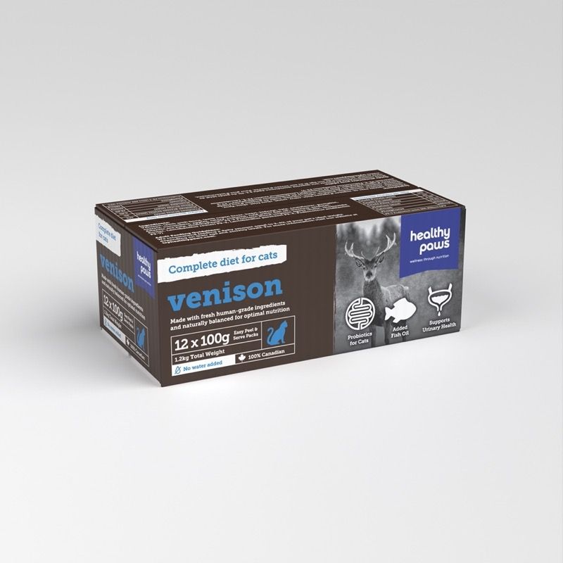 HEALTHY PAWS CAT VENISON DINNER 3.5oz/100g x12