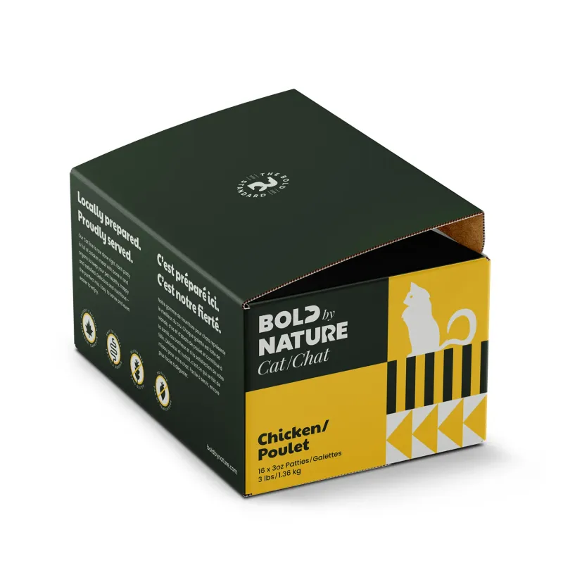 BOLD BY NATURE CAT CHICKEN PATTIES 3lb/1.36kg