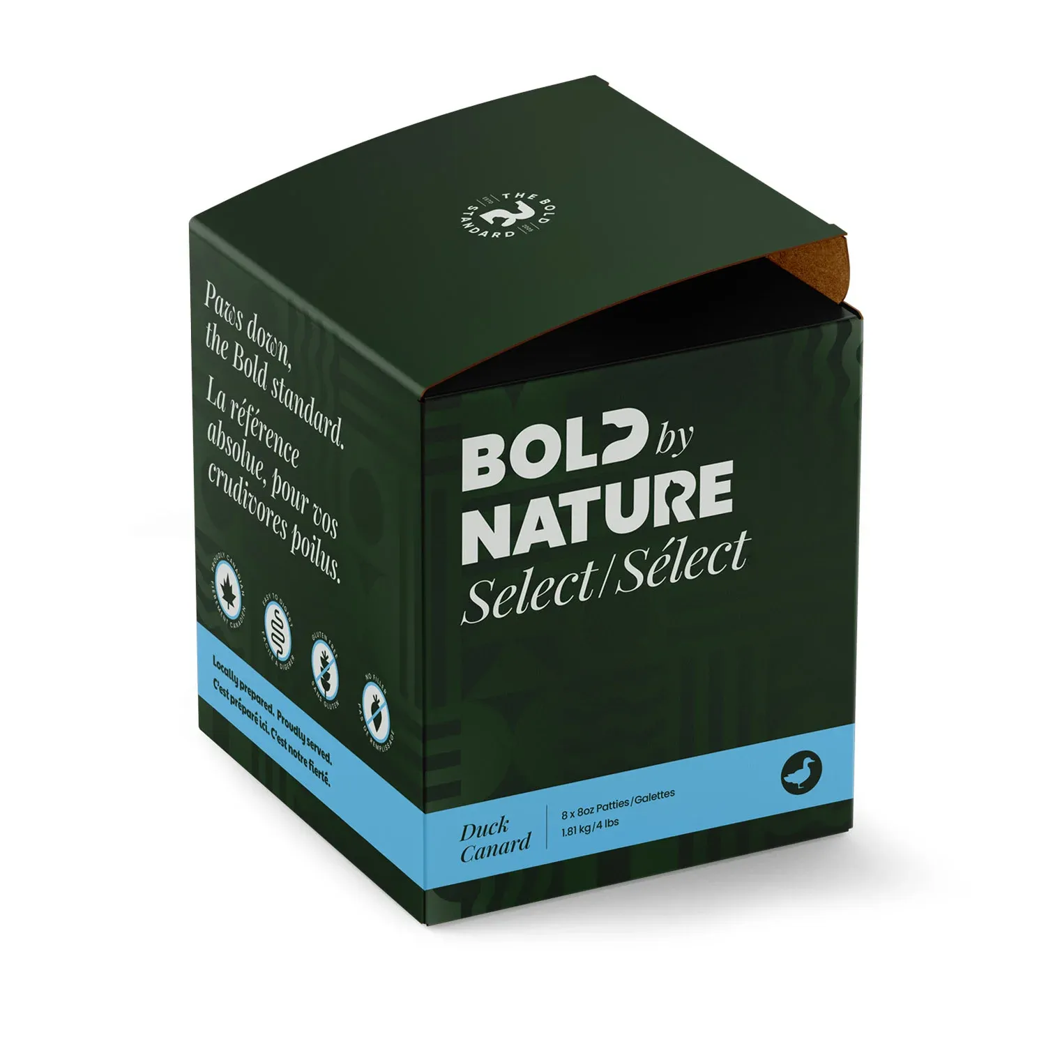 BOLD BY NATURE DOG SELECT DUCK PATTIES 4lb/1.8kg