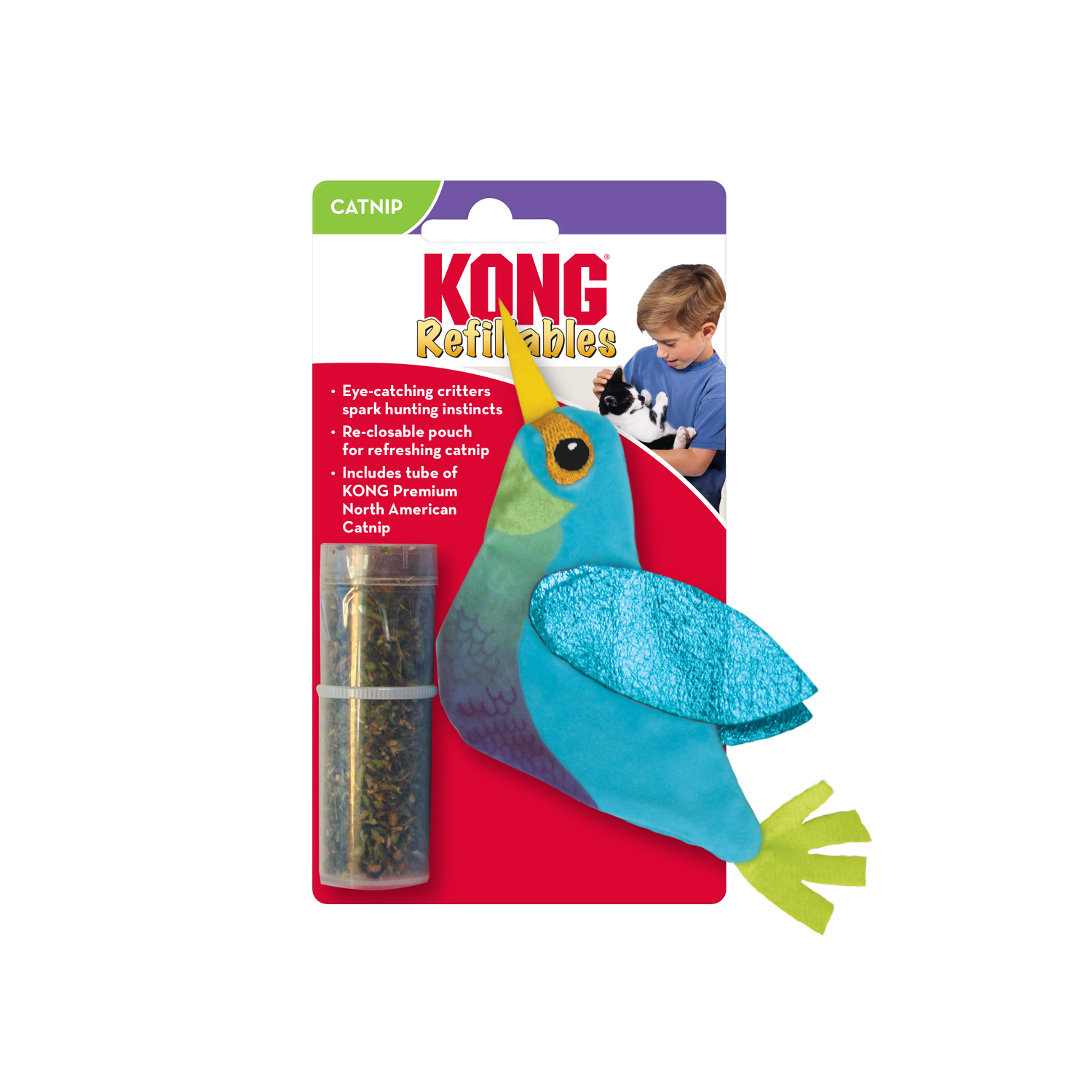 KONG CAT REFILLABLE HUMMINGBIRD