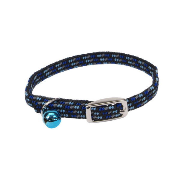 COASTAL LI&#39;L PALS ELASTIC &amp; REFLECTIVE KITTEN COLLAR BLUE
