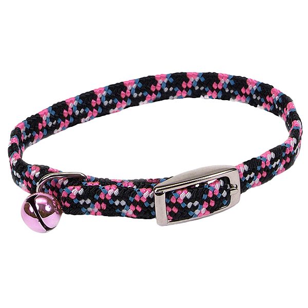 COASTAL LI&#39;L PALS ELASTIC &amp; REFLECTIVE KITTEN COLLAR PINK