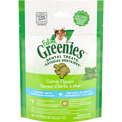 GREENIES FELINE DENTAL CATNIP FLAVOUR 2.1oz/60g