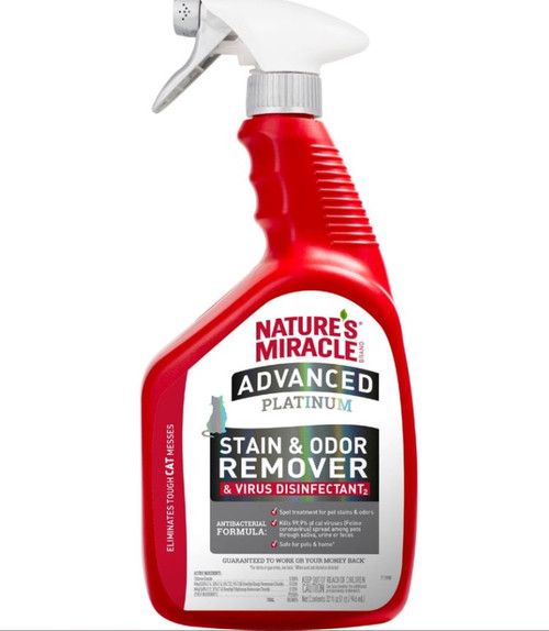 NATURES MIRACLE CAT ADVANCED PLATINUM STAIN &amp; ODOUR REMOVER &amp; VIRUS DISINFECTANT 32fl oz