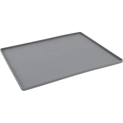 MESSY MUTTS SILICONE BOWL MAT WITH RAISED EDGES GRAY 16&quot;x12&quot;