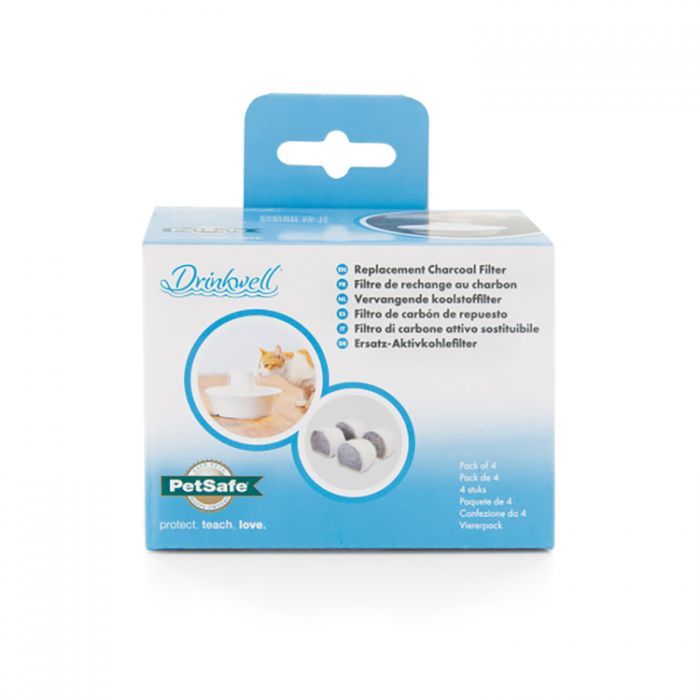 DRINKWELL CHARCOAL FILTER 4Ppk FOR CERAMIC FOUNTAINS