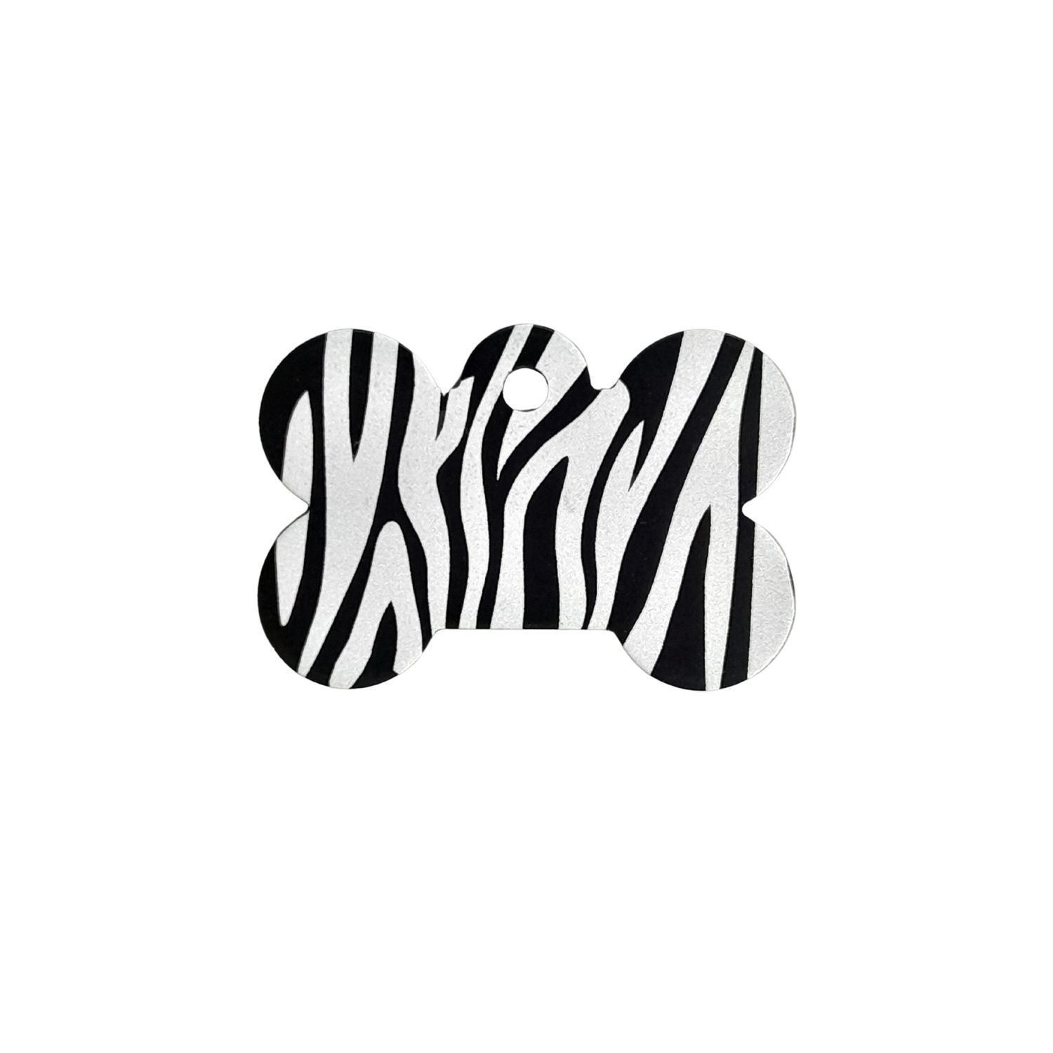 PET TAG BONE LARGE - Zebra