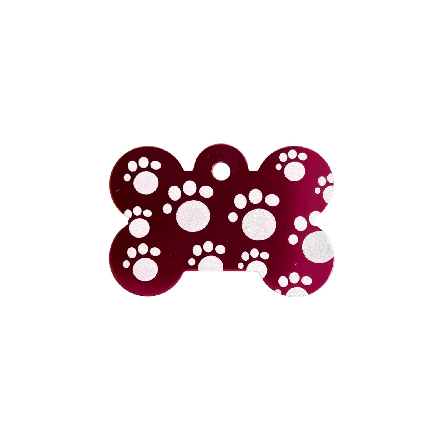 PET TAG BONE LARGE - Paws Pink