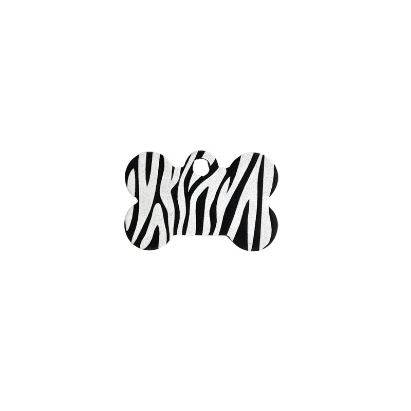 PET TAG BONE SMALL - Zebra