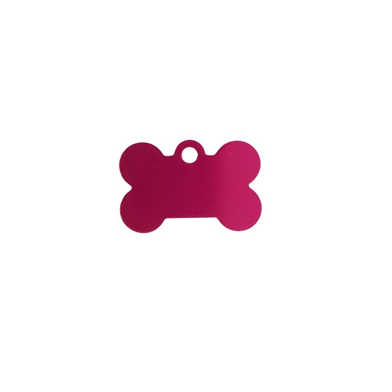 PET TAG BONE SMALL - Pink