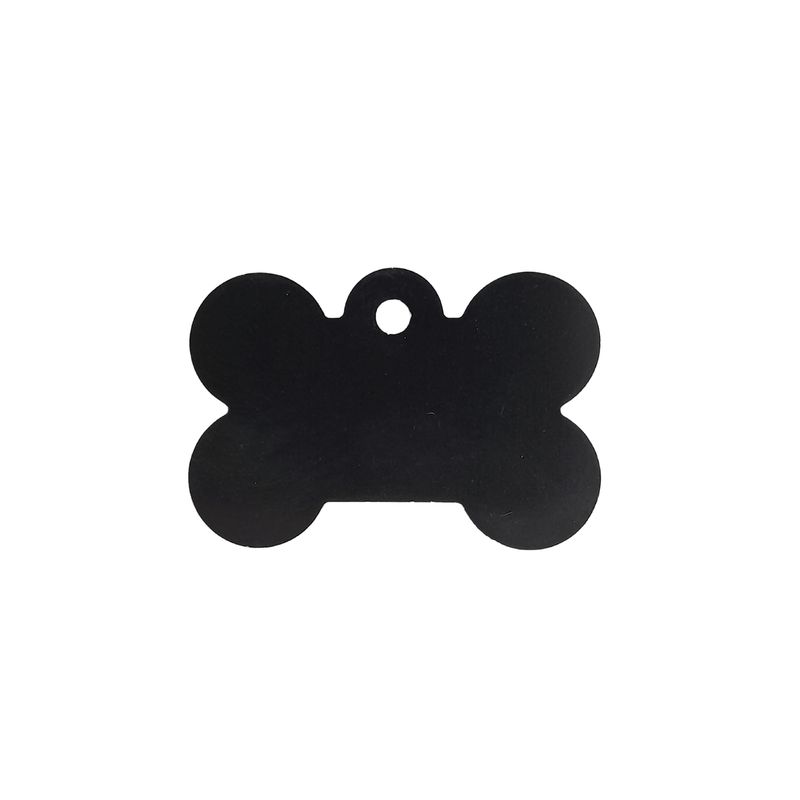 PET TAG BONE LARGE - Black