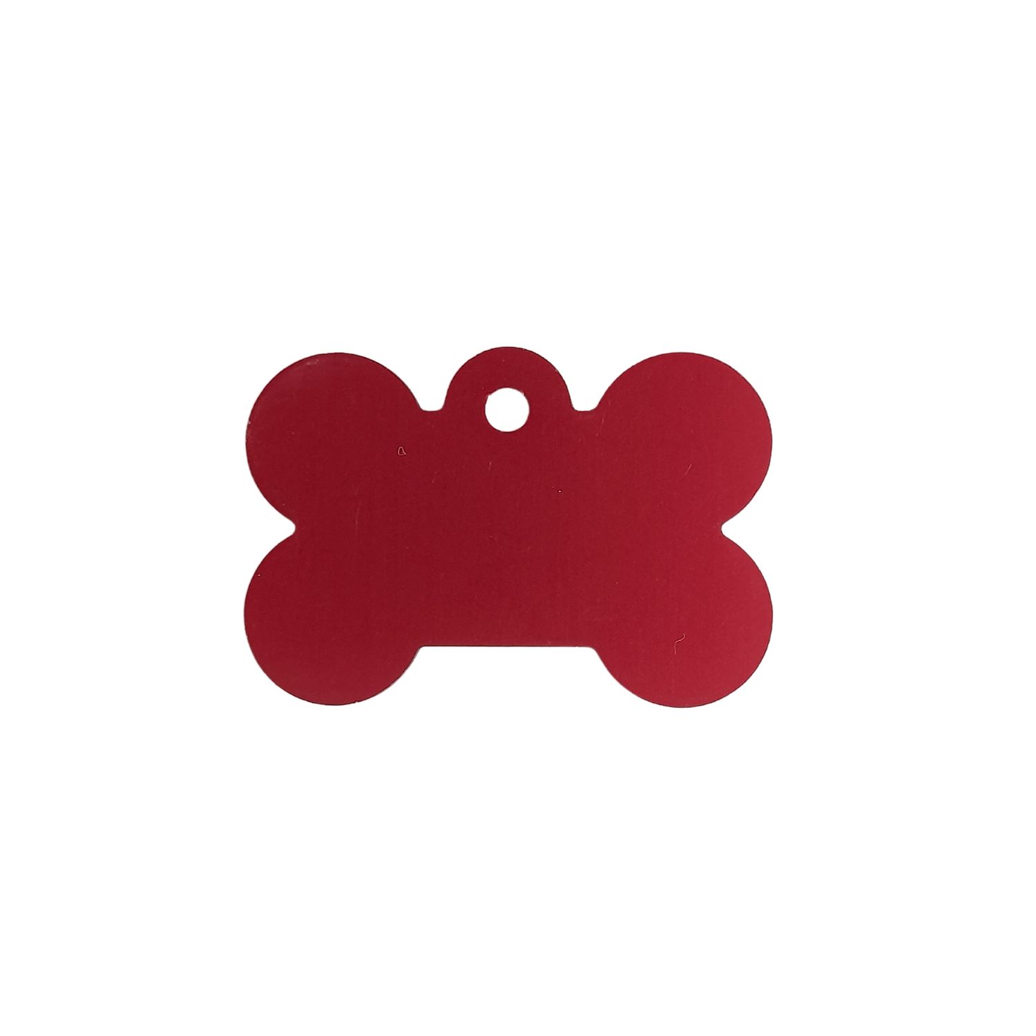 PET TAG BONE LARGE - Red