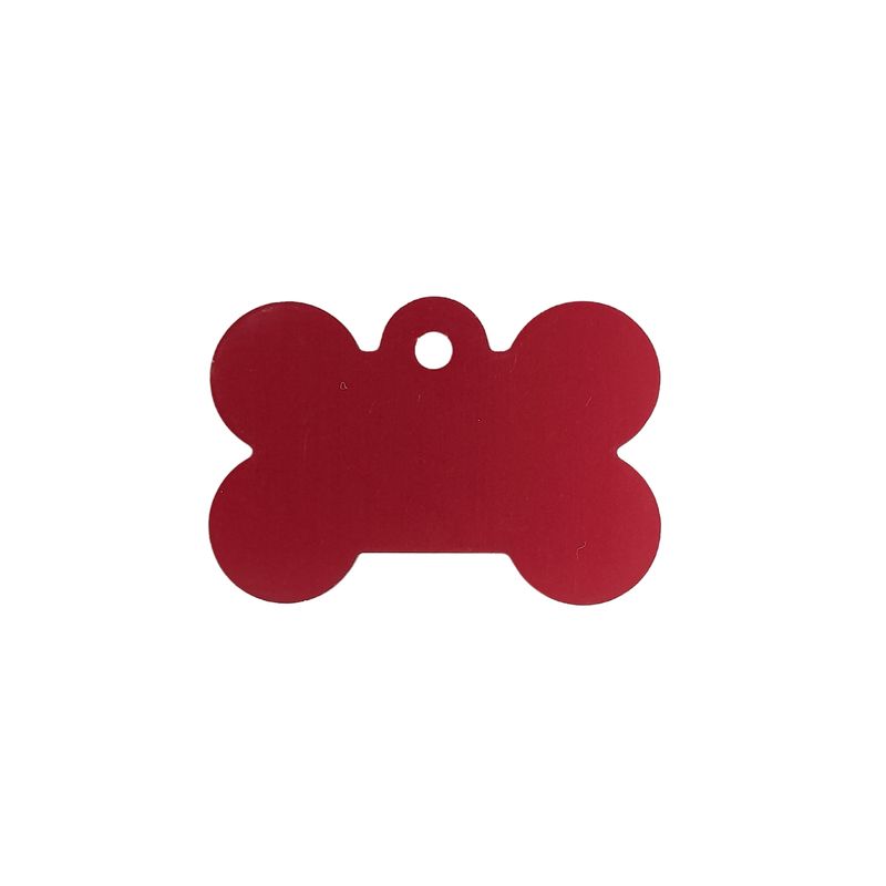PET TAG BONE LARGE - Red