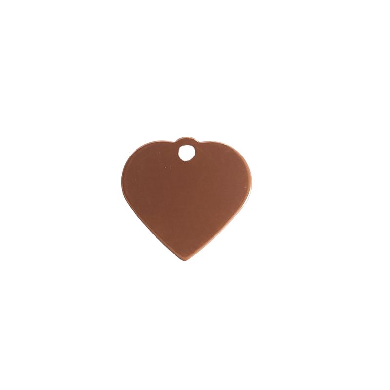 PET TAG HEART SMALL - Peach