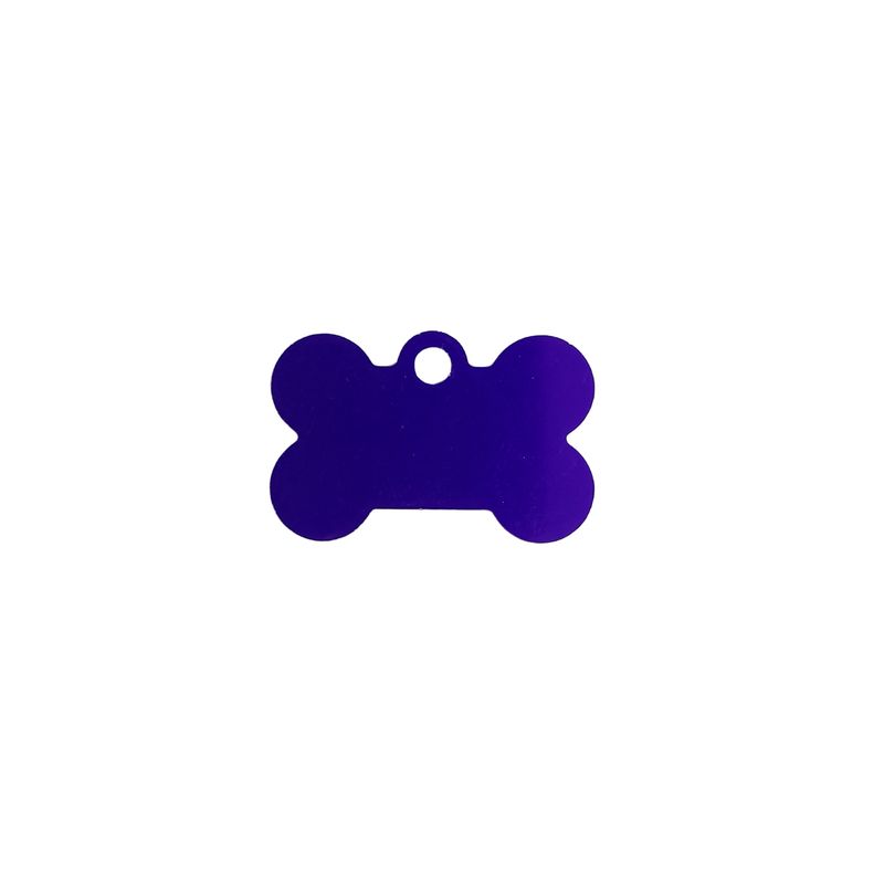 PET TAG BONE SMALL - Purple