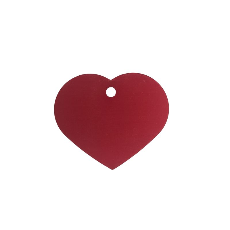 PET TAG HEART LARGE - Red
