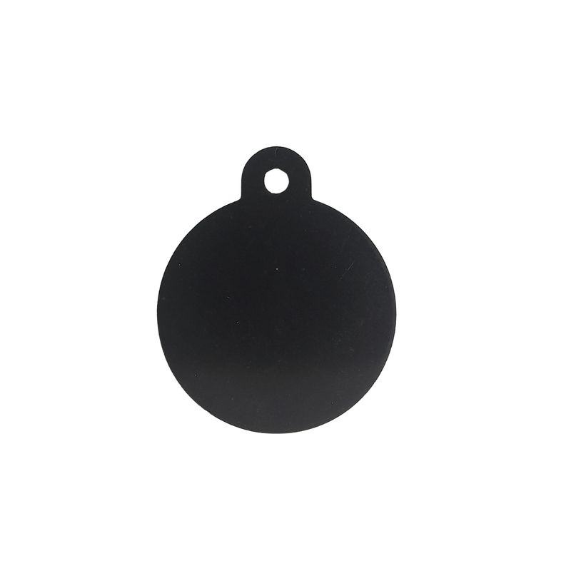 PET TAG CIRCLE LARGE - Black