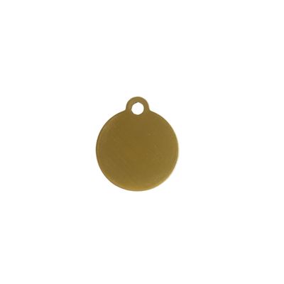 PET TAG CIRCLE SMALL - Gold