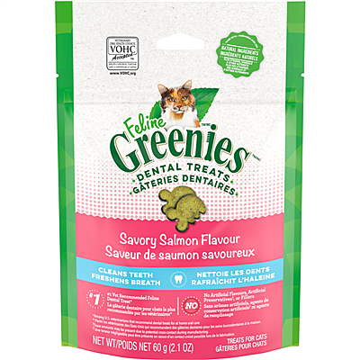 GREENIES FELINE DENTAL SAVOURY SALMON FLAVOUR 2.1oz/60g