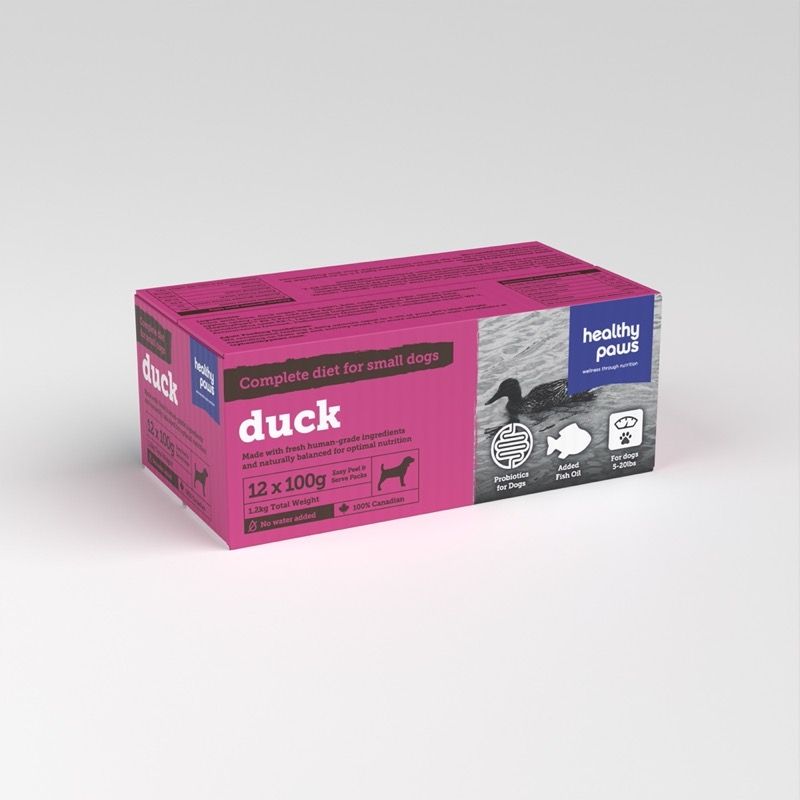 HEALTHY PAWS DOG DUCK DINNER 3.5oz/100g x12