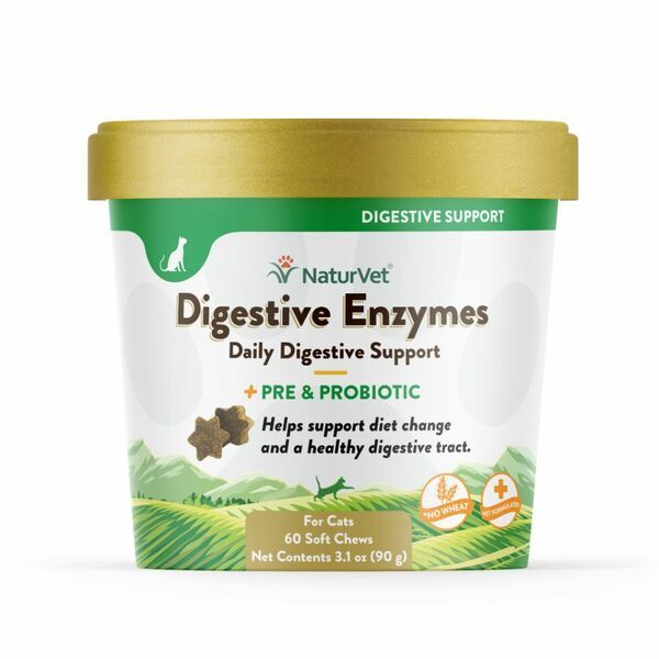 NATURVET CAT ENZYME PROBIOTIC 60ct