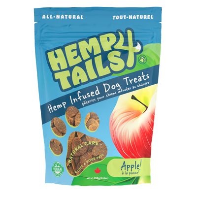 HEMP 4 TAILS APPLE DOG TREATS 8.8oz/250g