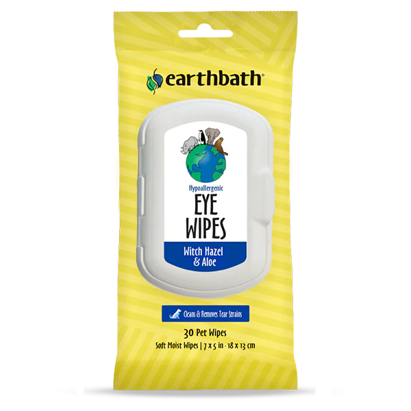 EARTHBATH HYPOALLEGENIC EYE WIPES WITCH HAZEL &amp; ALOE 30ct